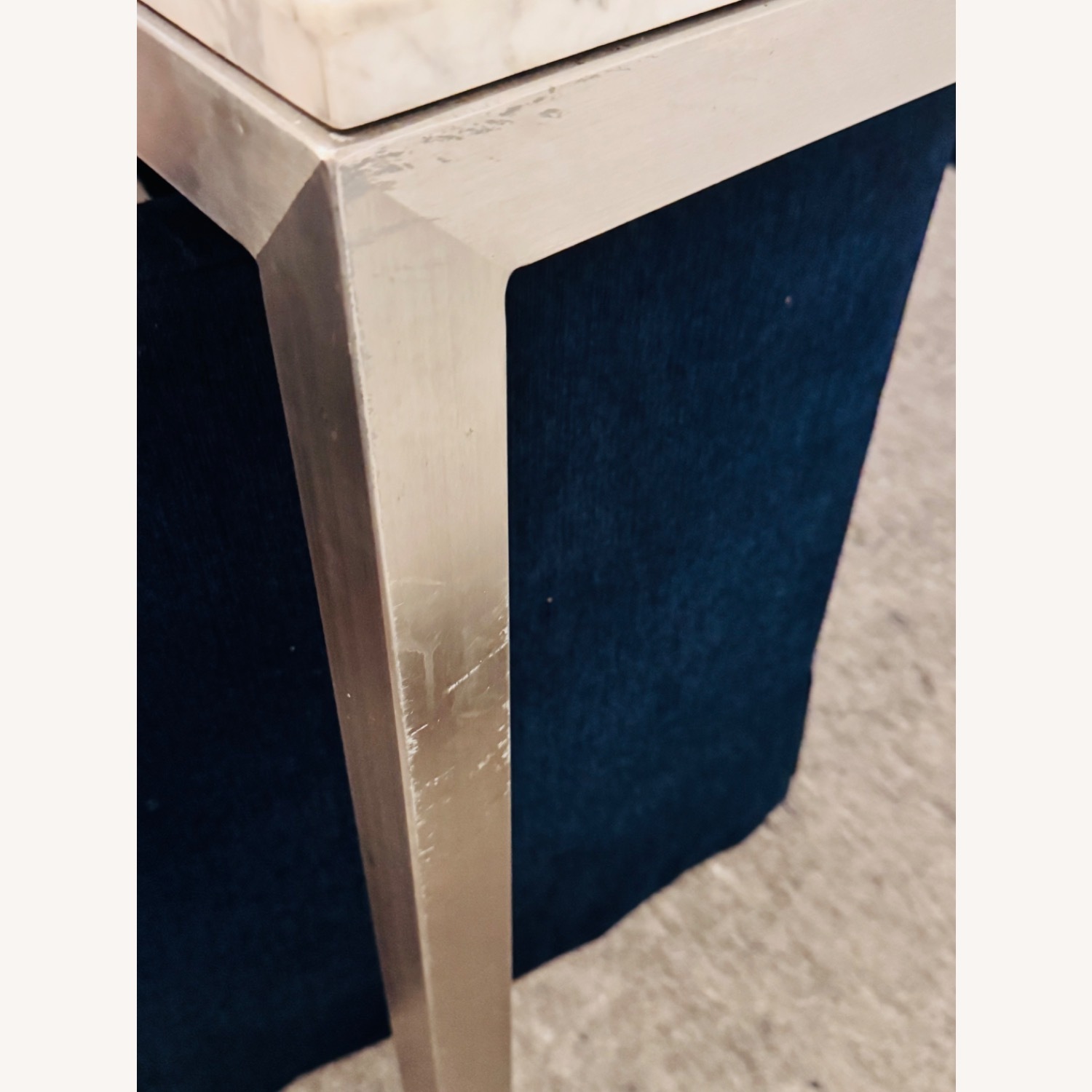 Crate & Barrel Parsons White Marble Dining Table - image-4