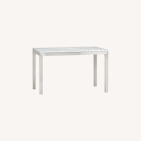 Crate & Barrel Parsons White Marble Dining Table
