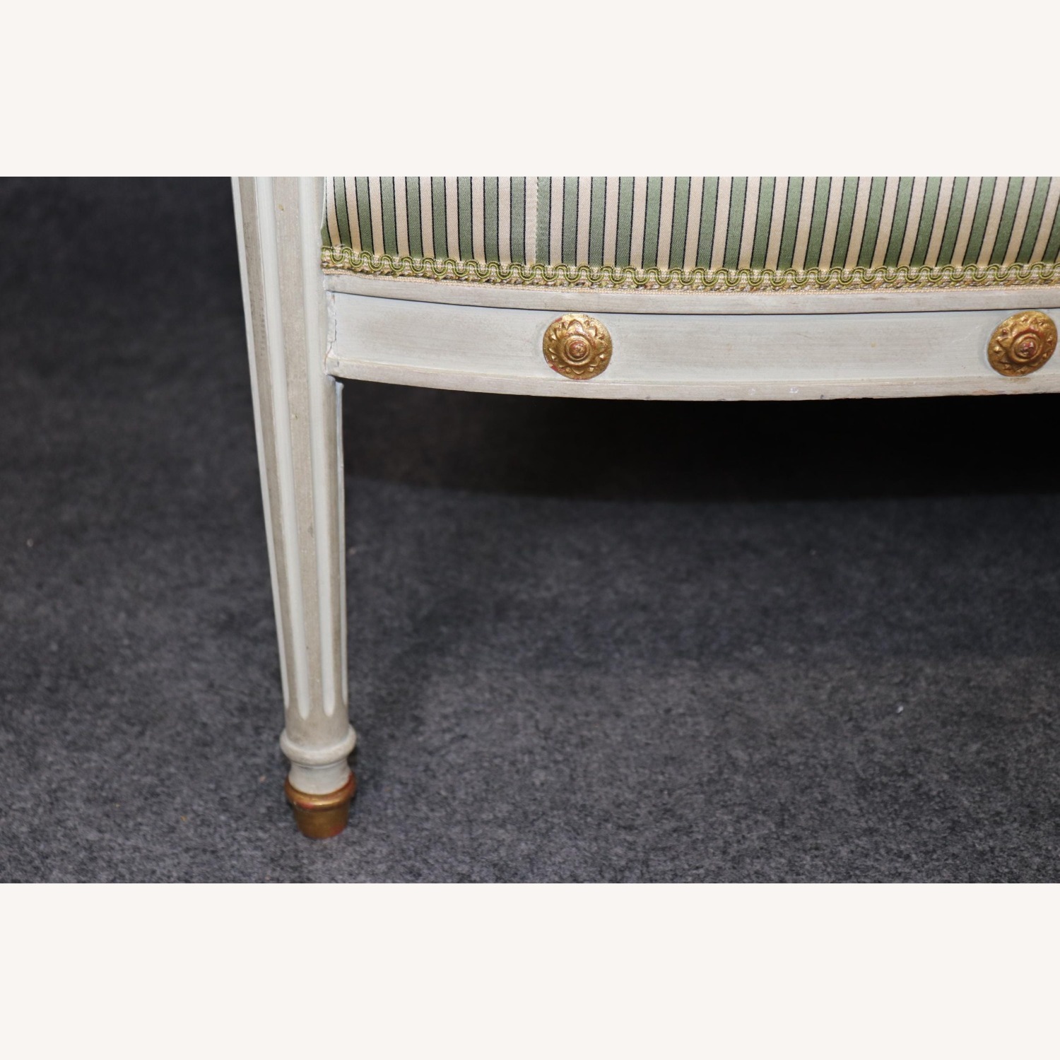 Vintage French Louis XVI Directoire Style Settee - image-9