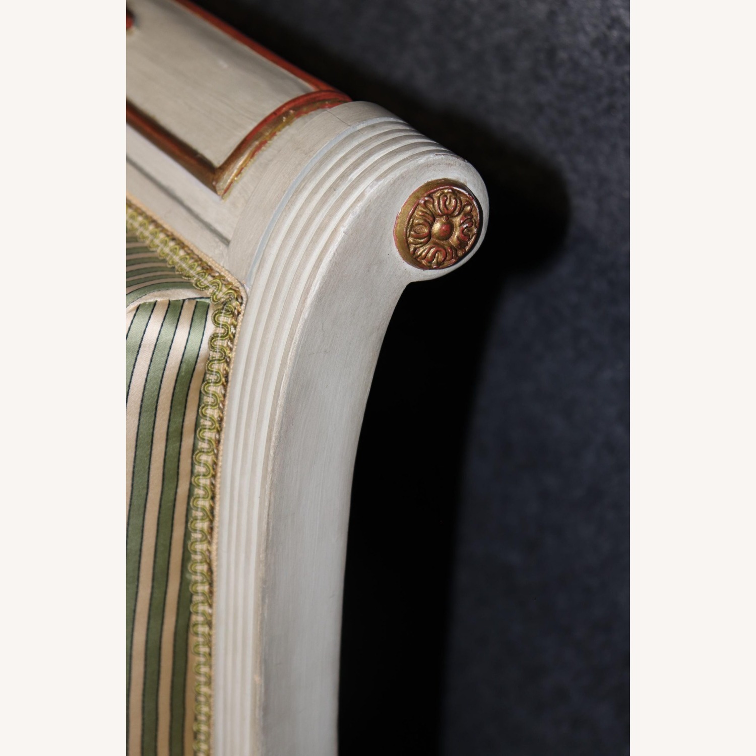 Vintage French Louis XVI Directoire Style Settee - image-4