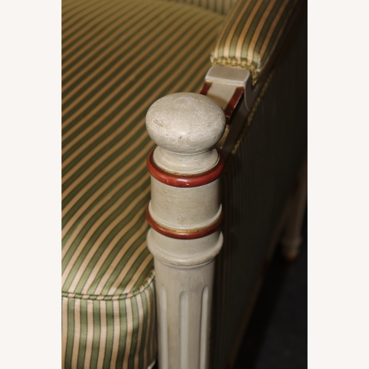 Vintage French Louis XVI Directoire Style Settee - image-6