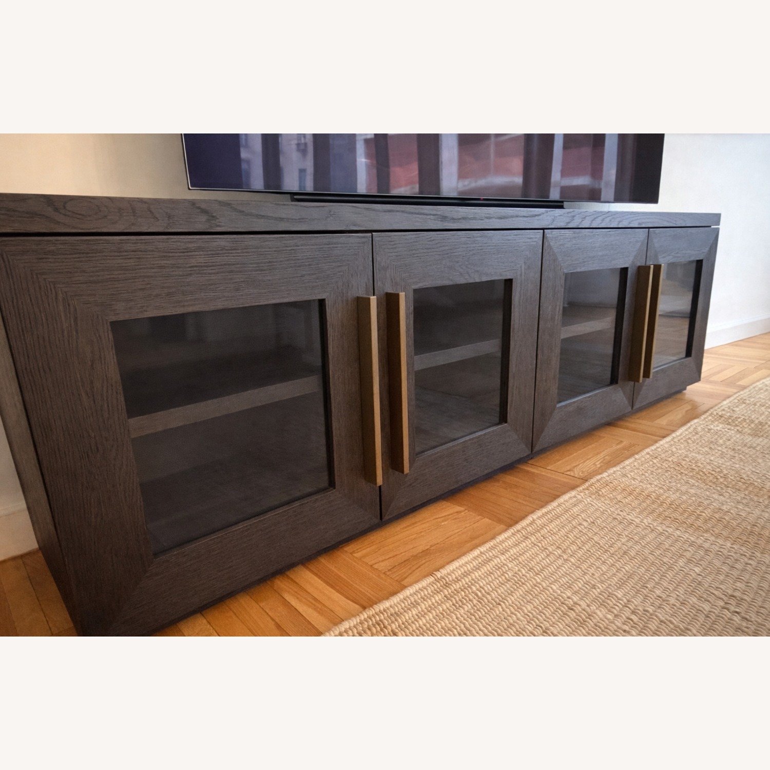 Restoration Hardware Machinto Glass Media Console - image-2