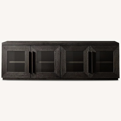 Used Restoration Hardware Machinto Glass Media Console for sale on AptDeco