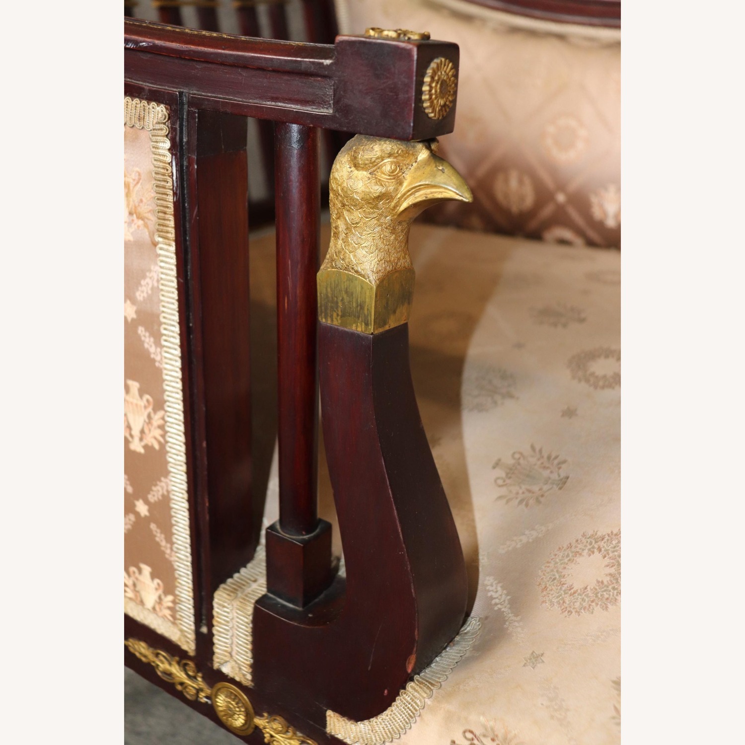 19th Century Ormolu French Empire Chaise Lounge - image-5