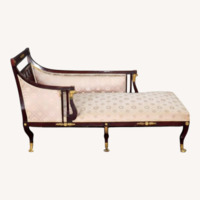 19th Century Ormolu French Empire Chaise Lounge