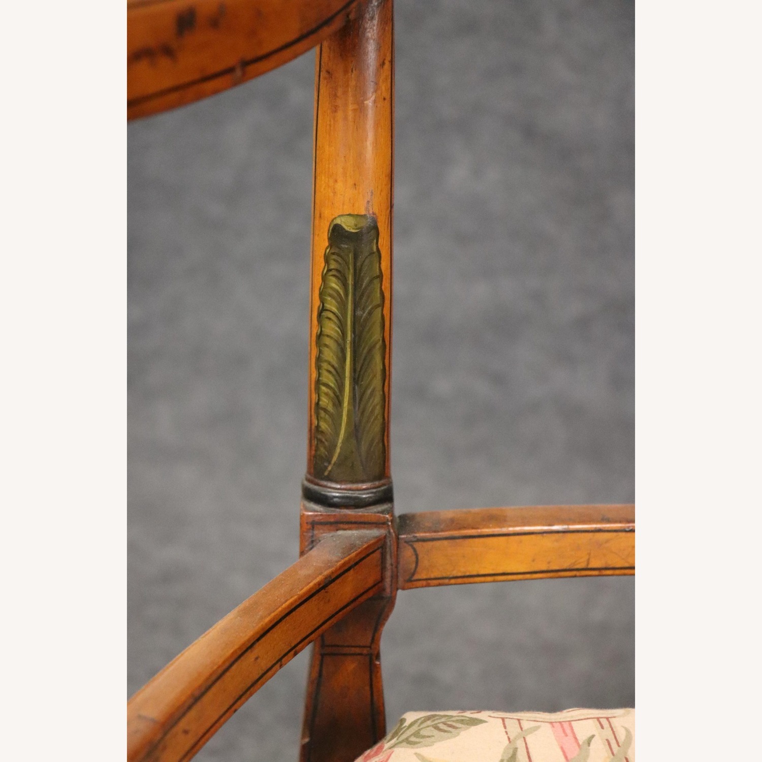 19th Century English Adams Style Cane Seat Settee - image-4