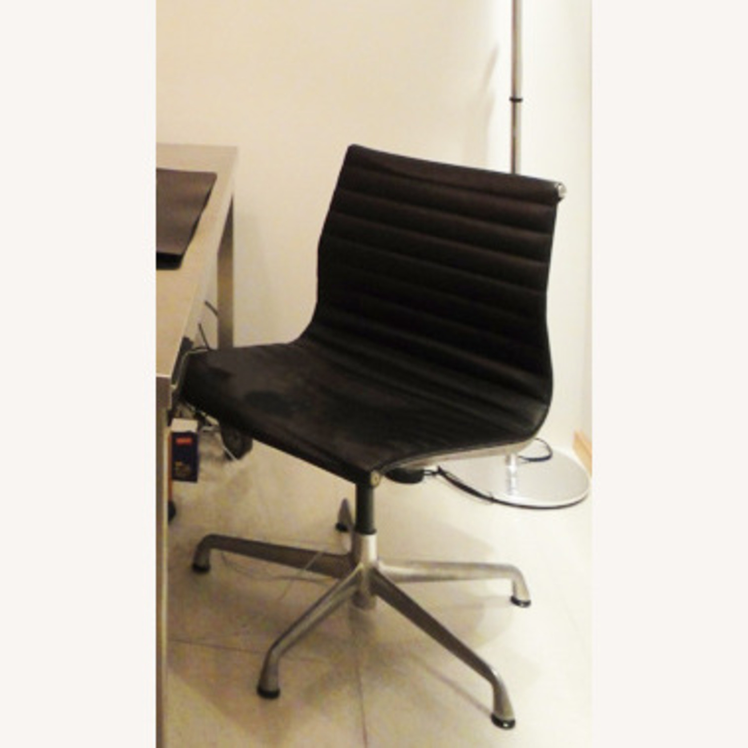 Herman Miller Eames Aluminum Leather Side Chair - image-2