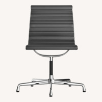 Herman Miller Eames Aluminum Leather Side Chair