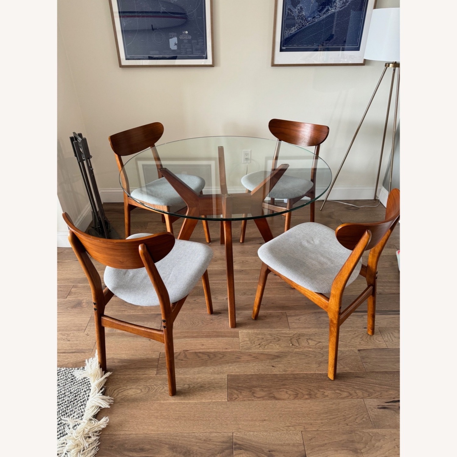 West Elm Jensen Glass Round  Dining Table - image-2