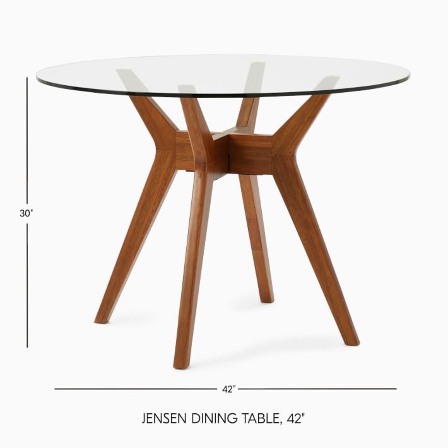 West Elm Jensen Glass Round  Dining Table - image-4