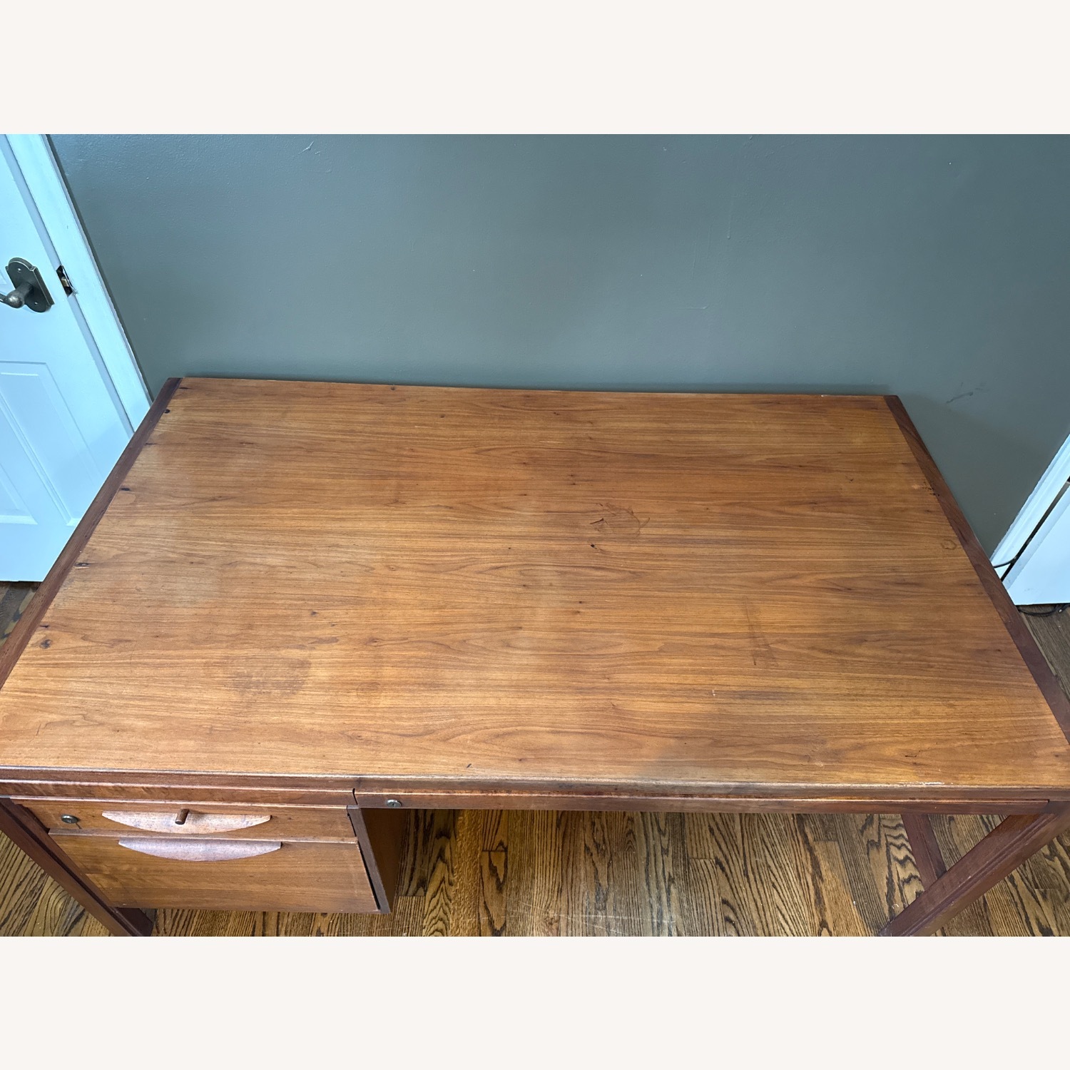 Jens Risom MCM Mid Century Walnut Executive Desk - image-2