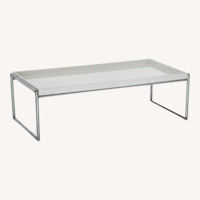 Kartell Trays White Metal Coffee Table