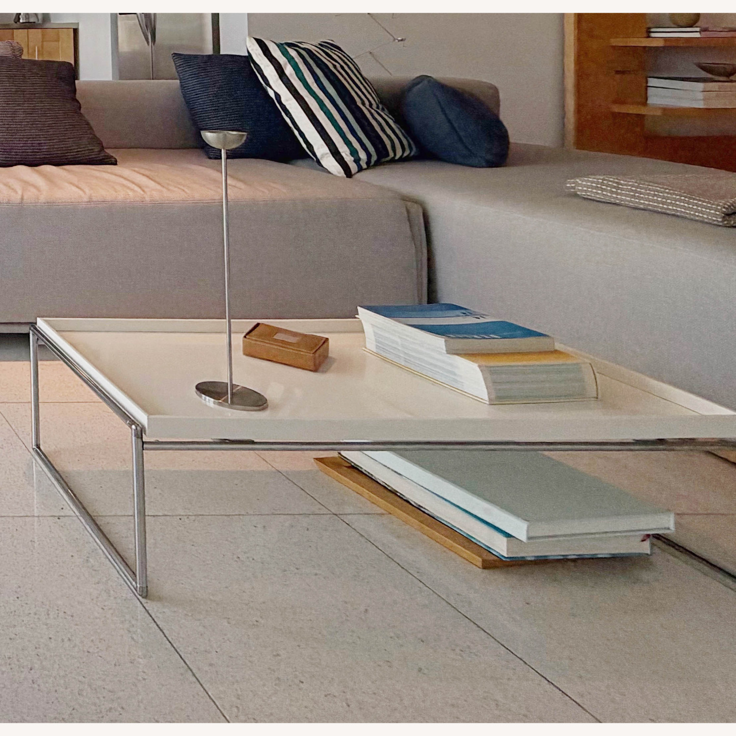 Kartell Trays White Metal Coffee Table - image-3
