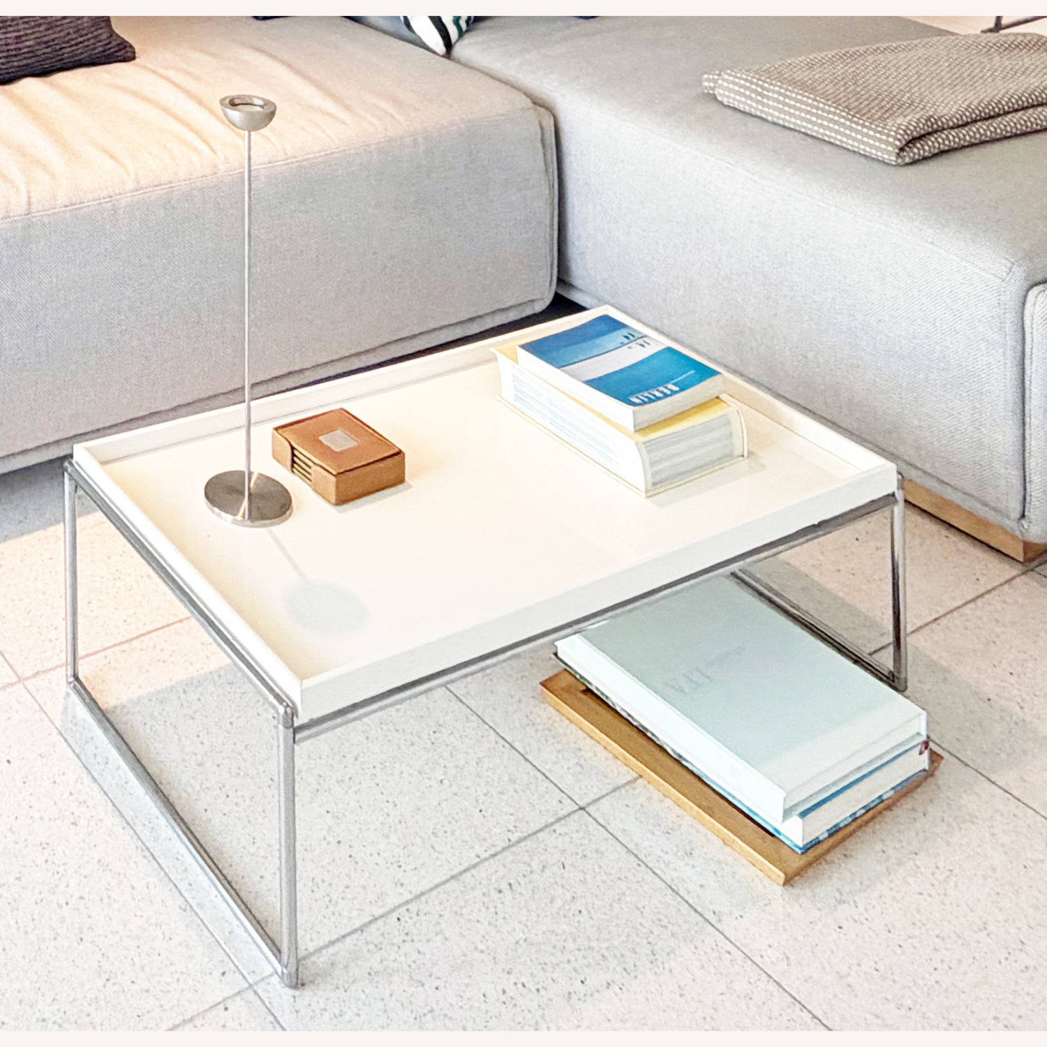 Kartell Trays White Metal Coffee Table - image-4