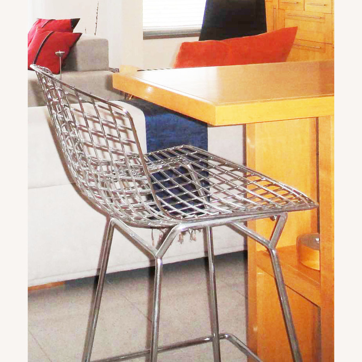 Knoll Silver Bertoia Stool Bar Height - image-4