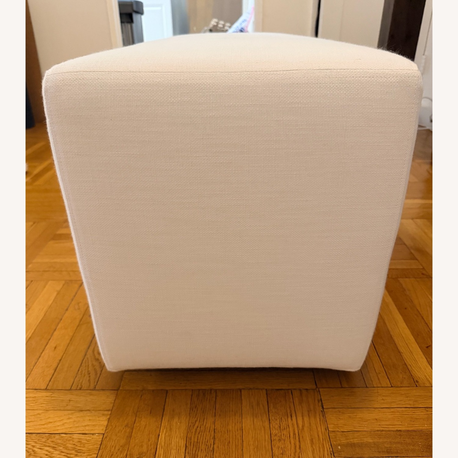 Restoration Hardware Klaus Modular Pouf - White/Ivory, 39.5" - image-2
