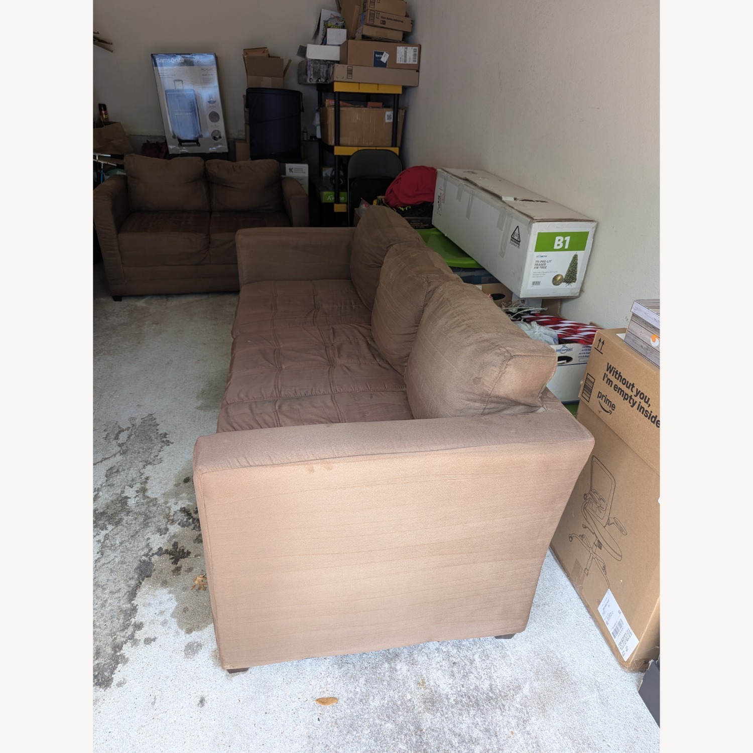 Wayfair Light Gray Fabric 3+ Seater Sofa - image-2
