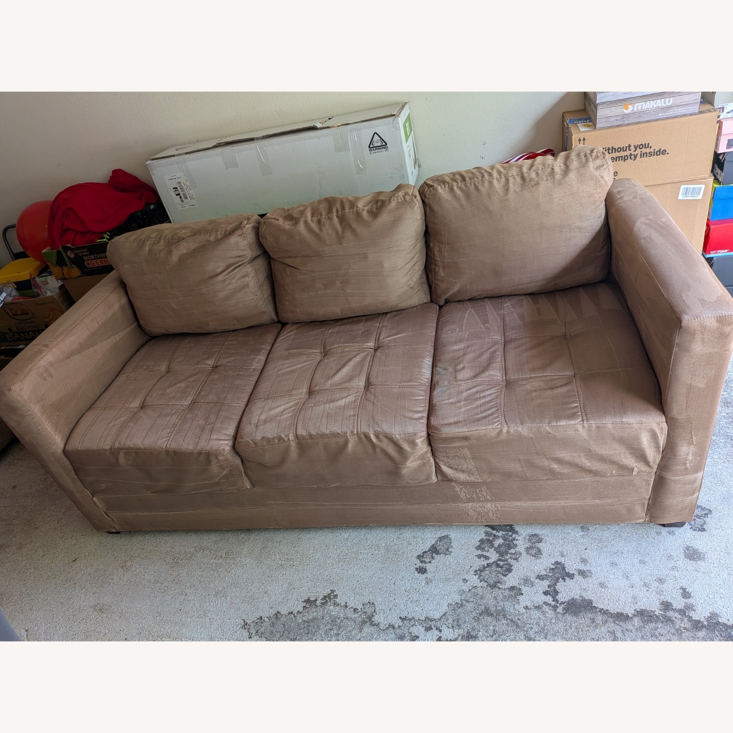 Wayfair Light Gray Fabric 3+ Seater Sofa - image-4