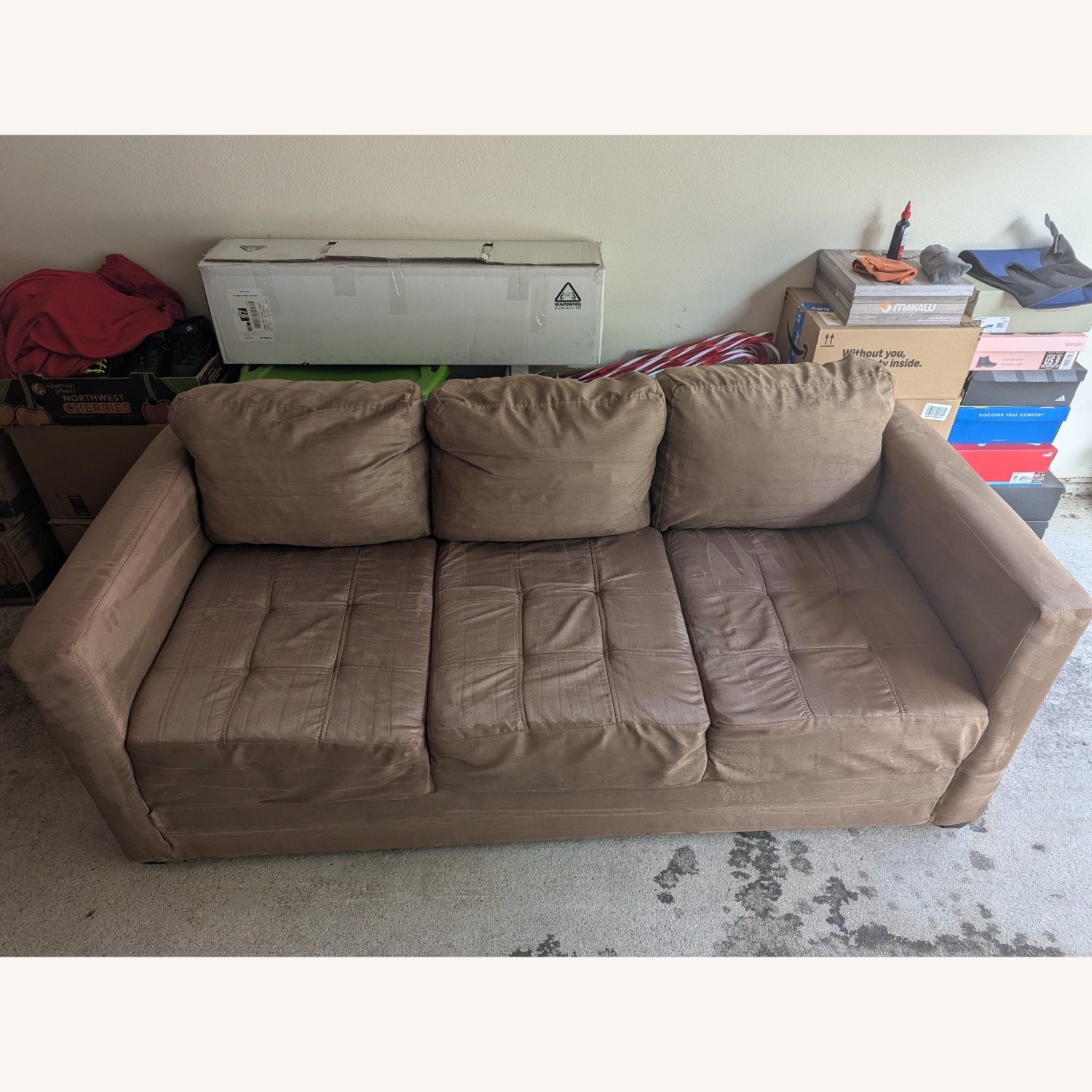Wayfair Light Gray Fabric 3+ Seater Sofa - image-1