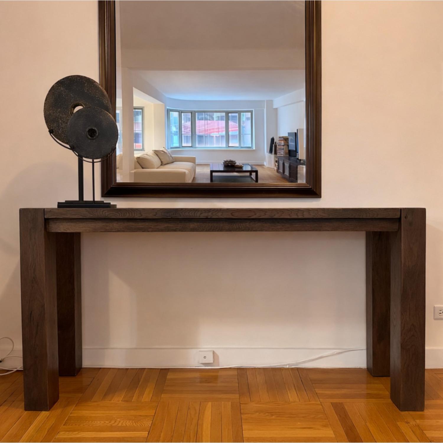 Restoration Hardware Reclaimed Oak Parsons Console Table - 60" - image-1