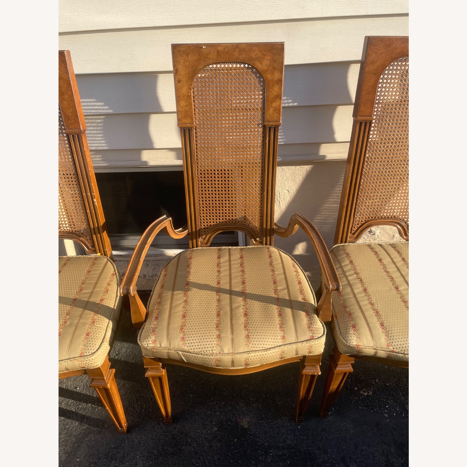 Antique Canned Back Dining Chairs - image-3