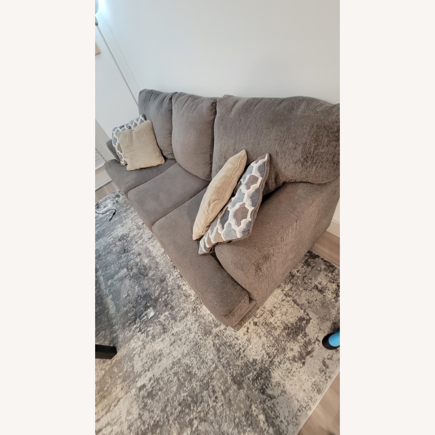 Light Brown Fabric 3+ Seater Sofa - image-2