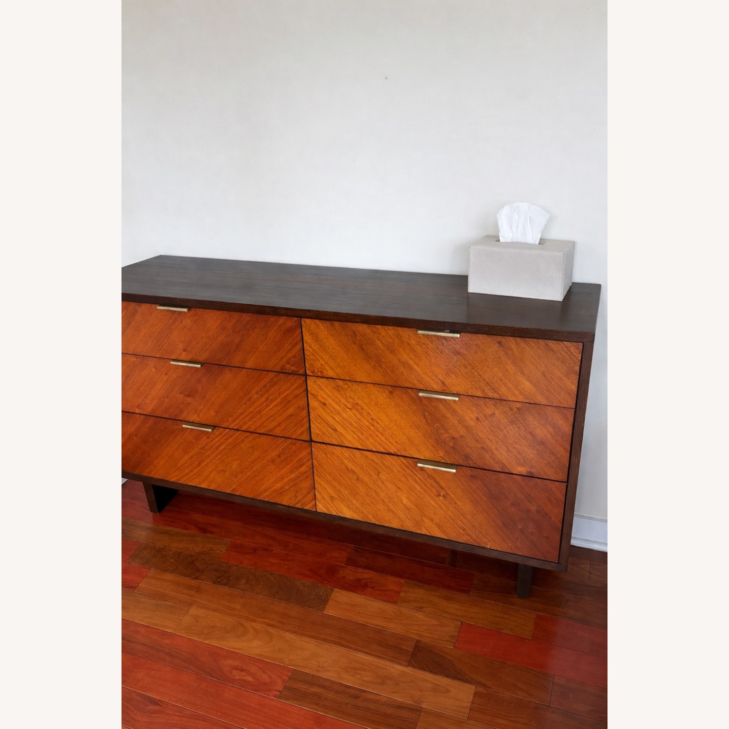 West Elm Dark Brown Wood Dresser - image-1