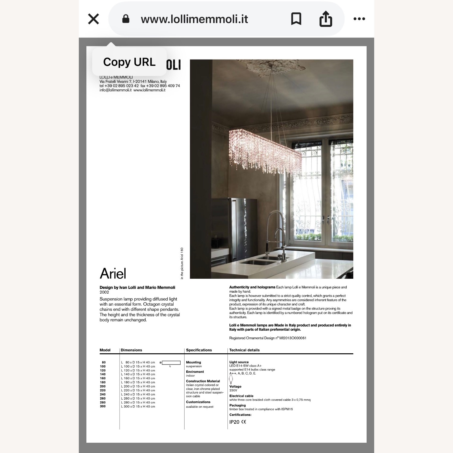  Italian Crystal Chandelier  - image-6