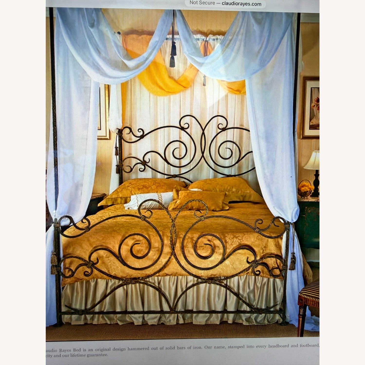 Claudio Rayes Bed #20 Wrought Iron Queen Bed - image-13