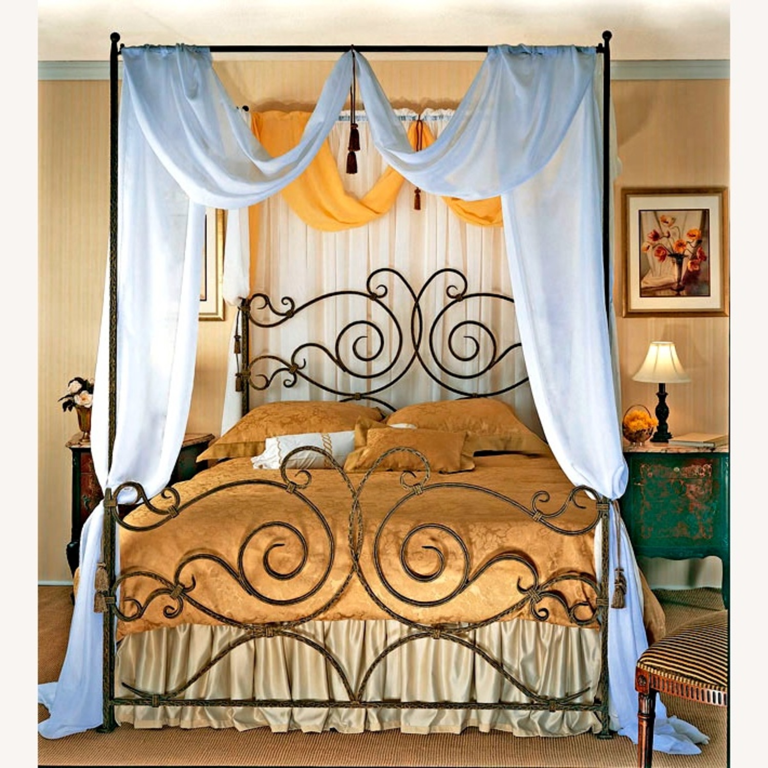 Claudio Rayes Bed #20 Wrought Iron Queen Bed - image-14