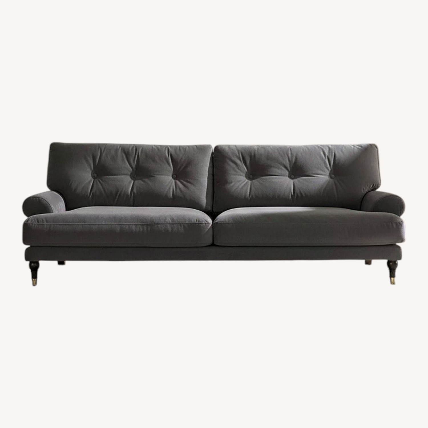 Macy's Dark Gray Fabric 3+ Seater Sofa - image-0