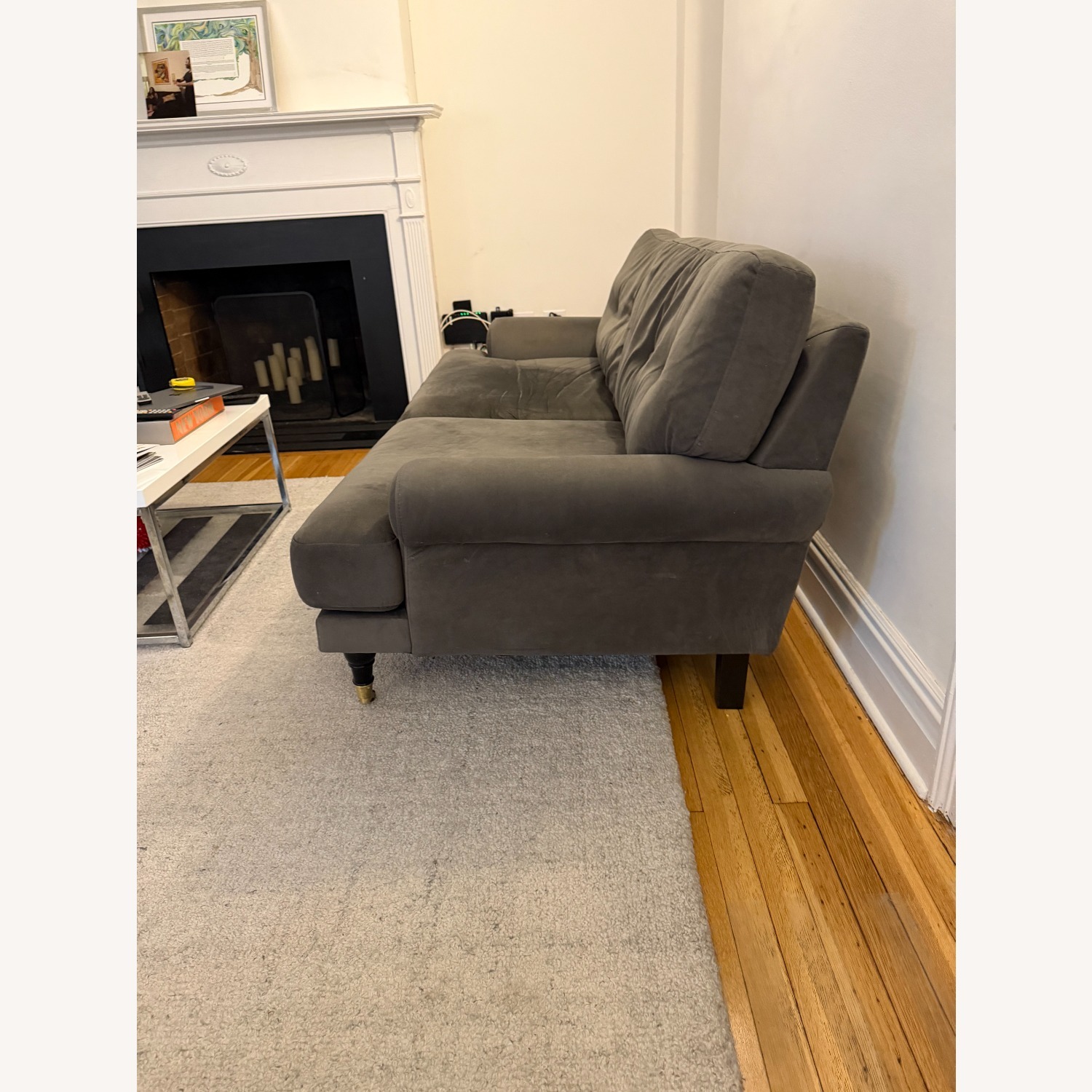 Macy's Brenata Dark Gray Fabric 2 Seater Sofa - image-4