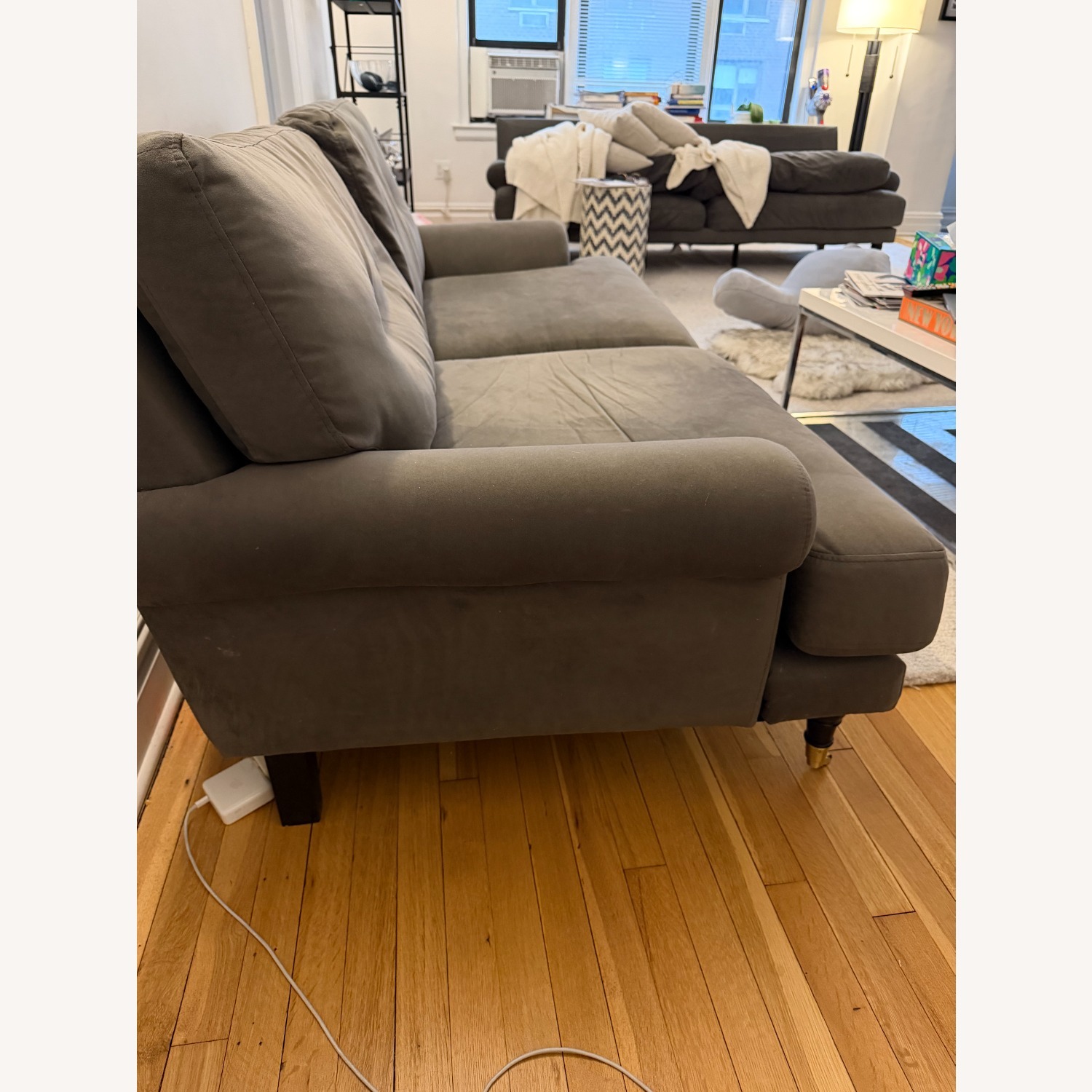 Macy's Brenata Dark Gray Fabric 2 Seater Sofa - image-2