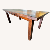Dk Brown Wood Dining Table