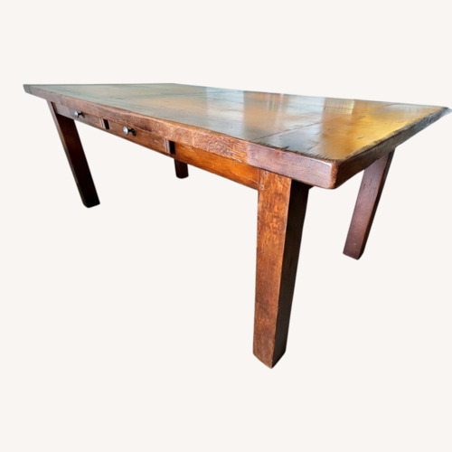 Used Dk Brown Wood Dining Table for sale on AptDeco