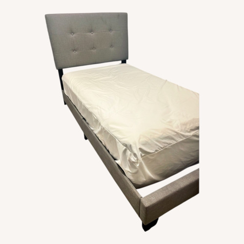Used Light Gray Fabric Full Bed for sale on AptDeco