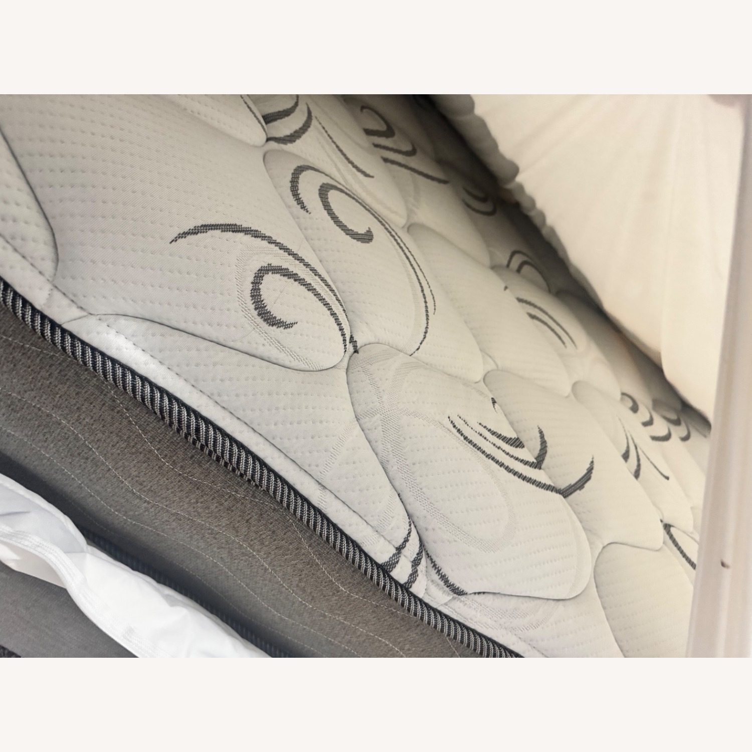 Light Gray Fabric Full Bed - image-8