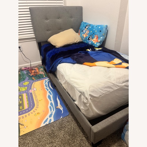 Used Light Gray Fabric Full Bed for sale on AptDeco