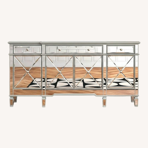 Used Wayfair Etta Avenue Silver Wood Media Storage for sale on AptDeco