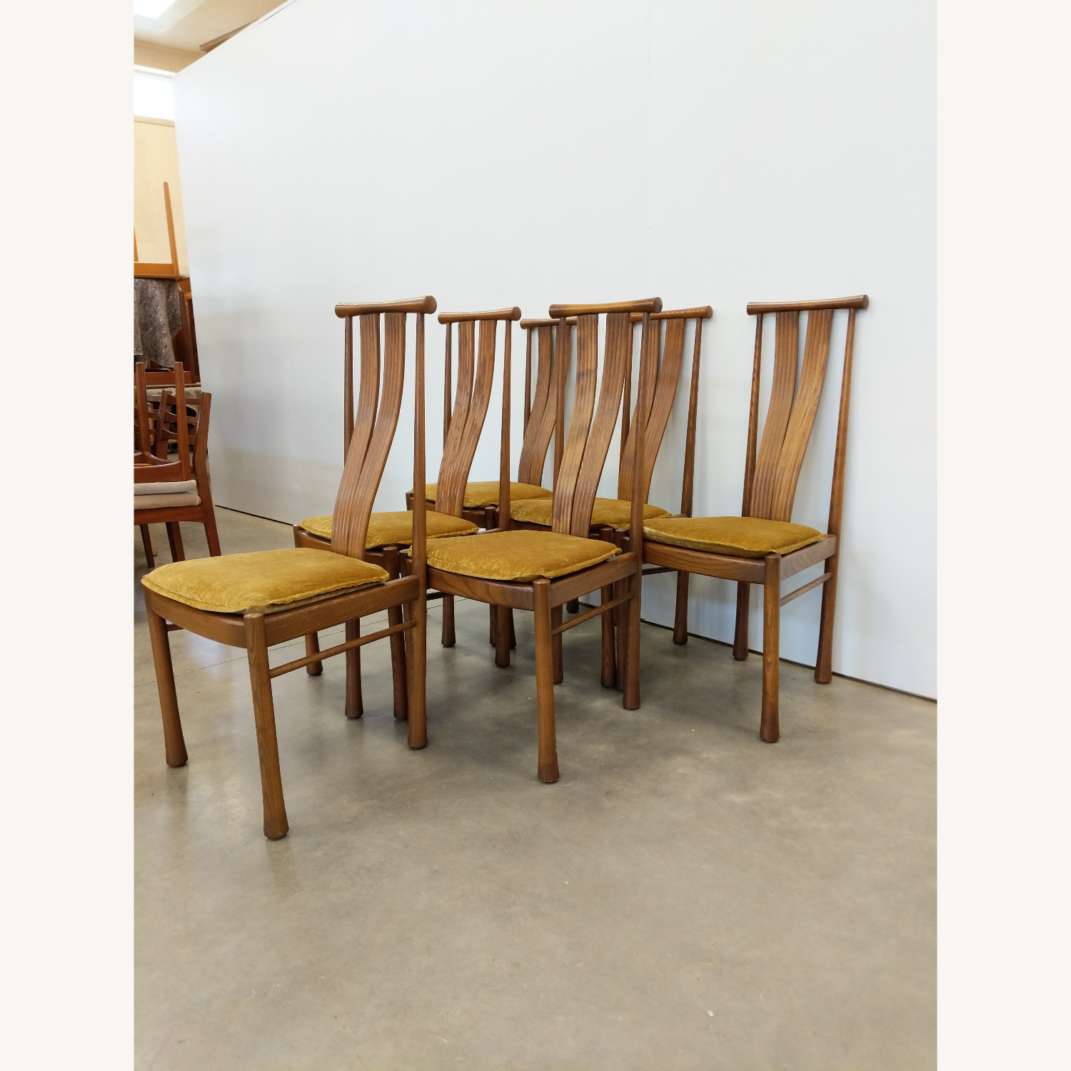 6 Vintage Mid Century Modern Ercol Dining Chairs - image-6