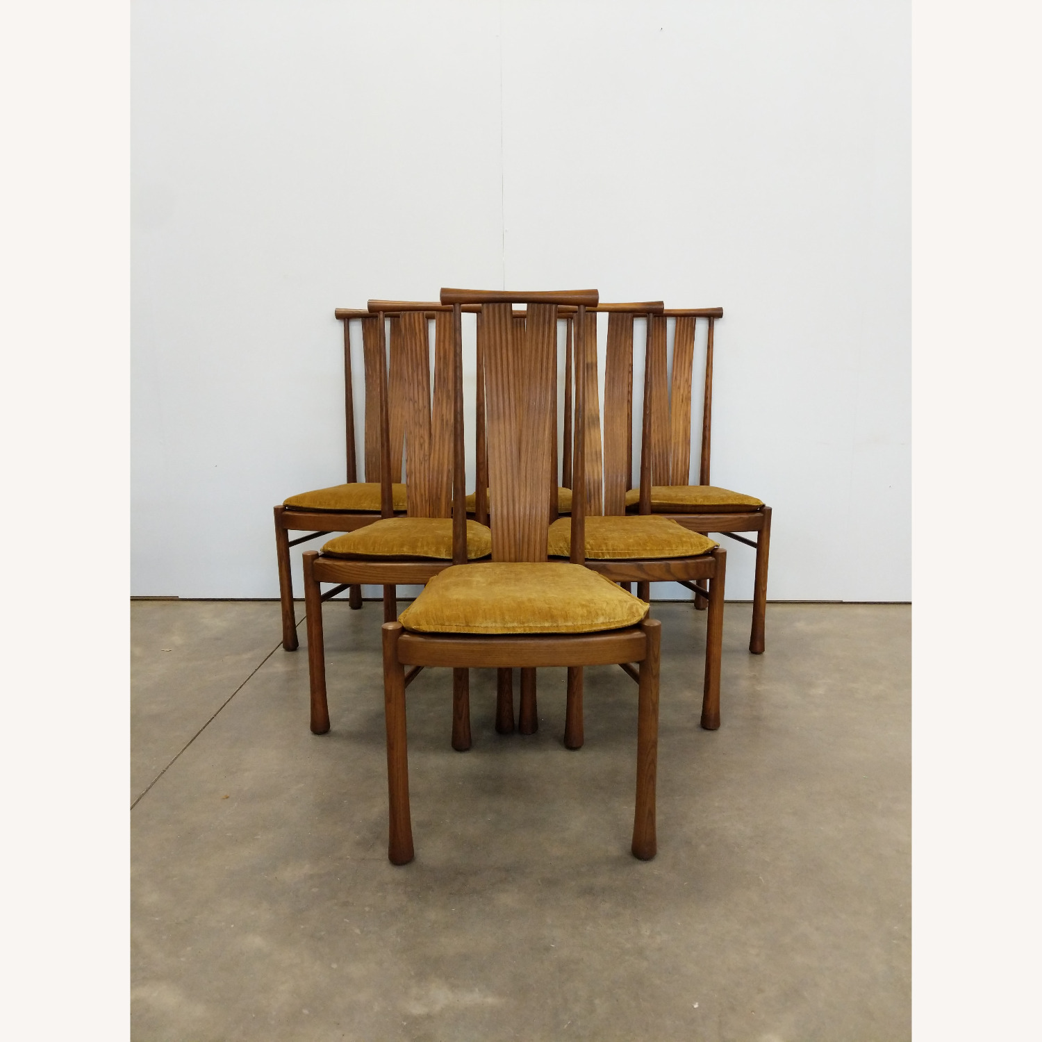6 Vintage Mid Century Modern Ercol Dining Chairs - image-5