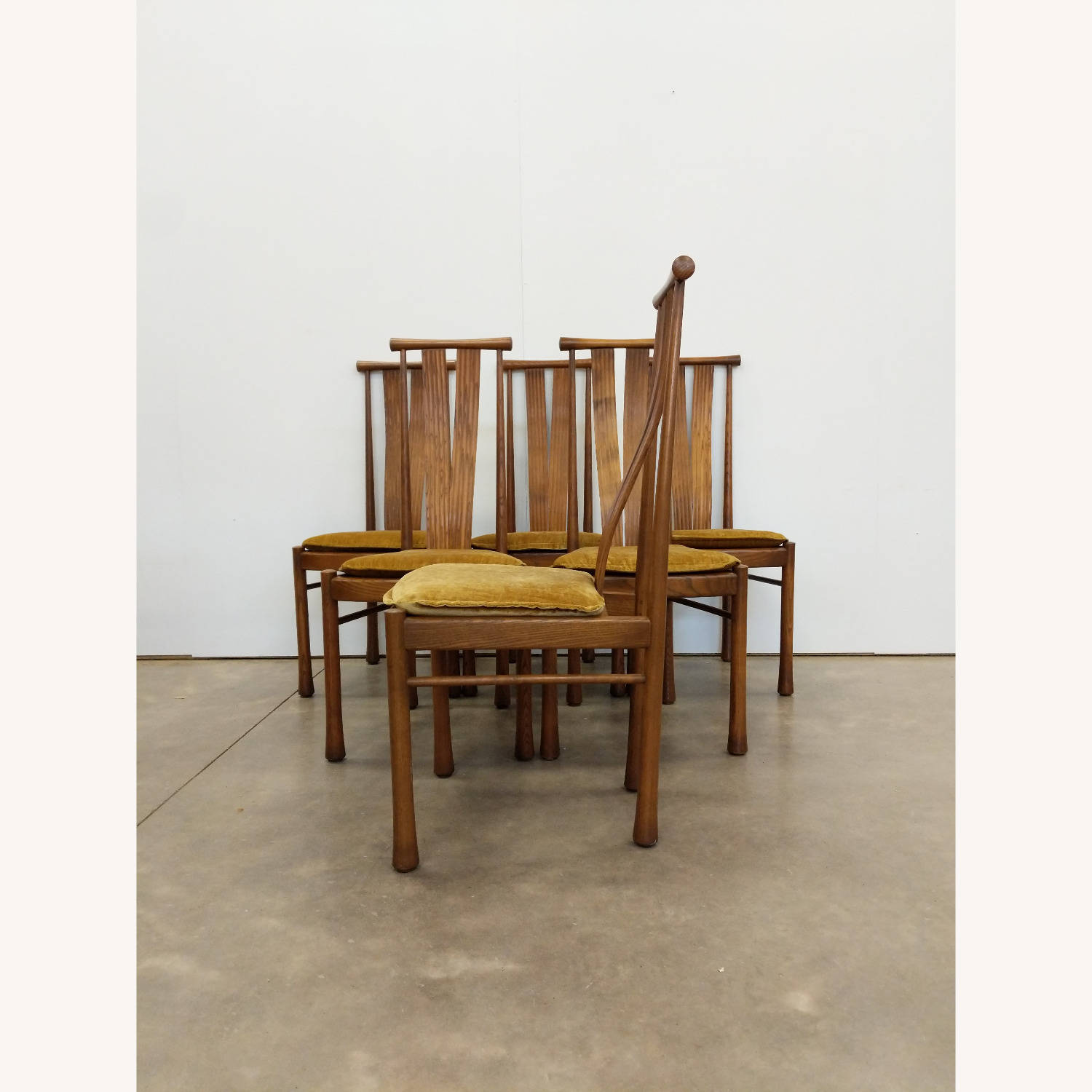 6 Vintage Mid Century Modern Ercol Dining Chairs - image-2