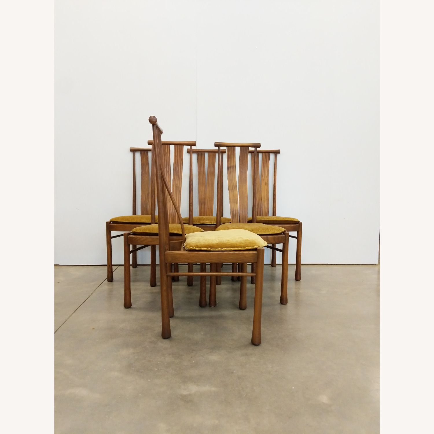 6 Vintage Mid Century Modern Ercol Dining Chairs - image-4