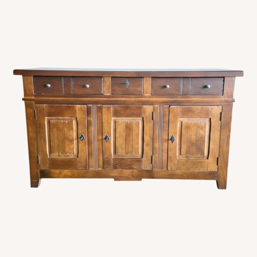 Used Dark Brown Wood Sideboard  for sale on AptDeco