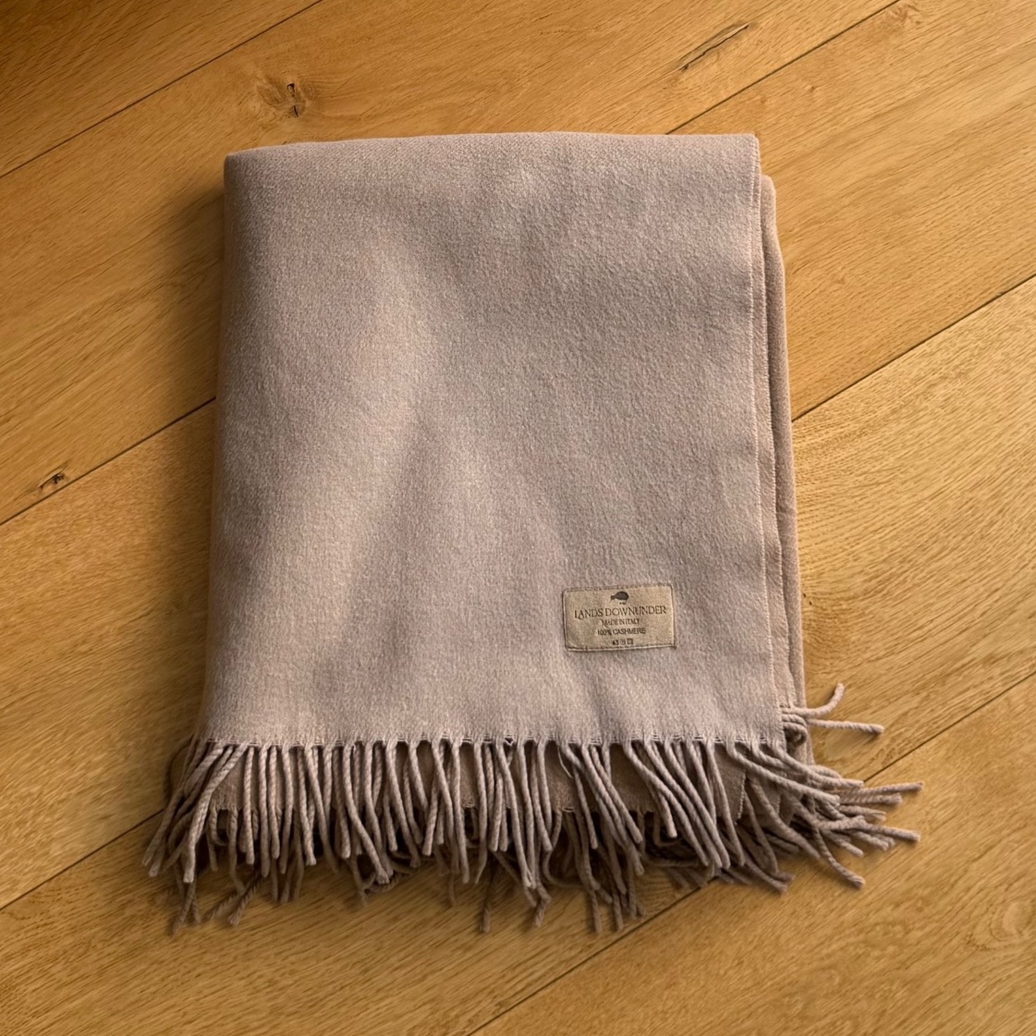 Lands Downunder Camel 100% Cashmere Throw Blanket - image-2