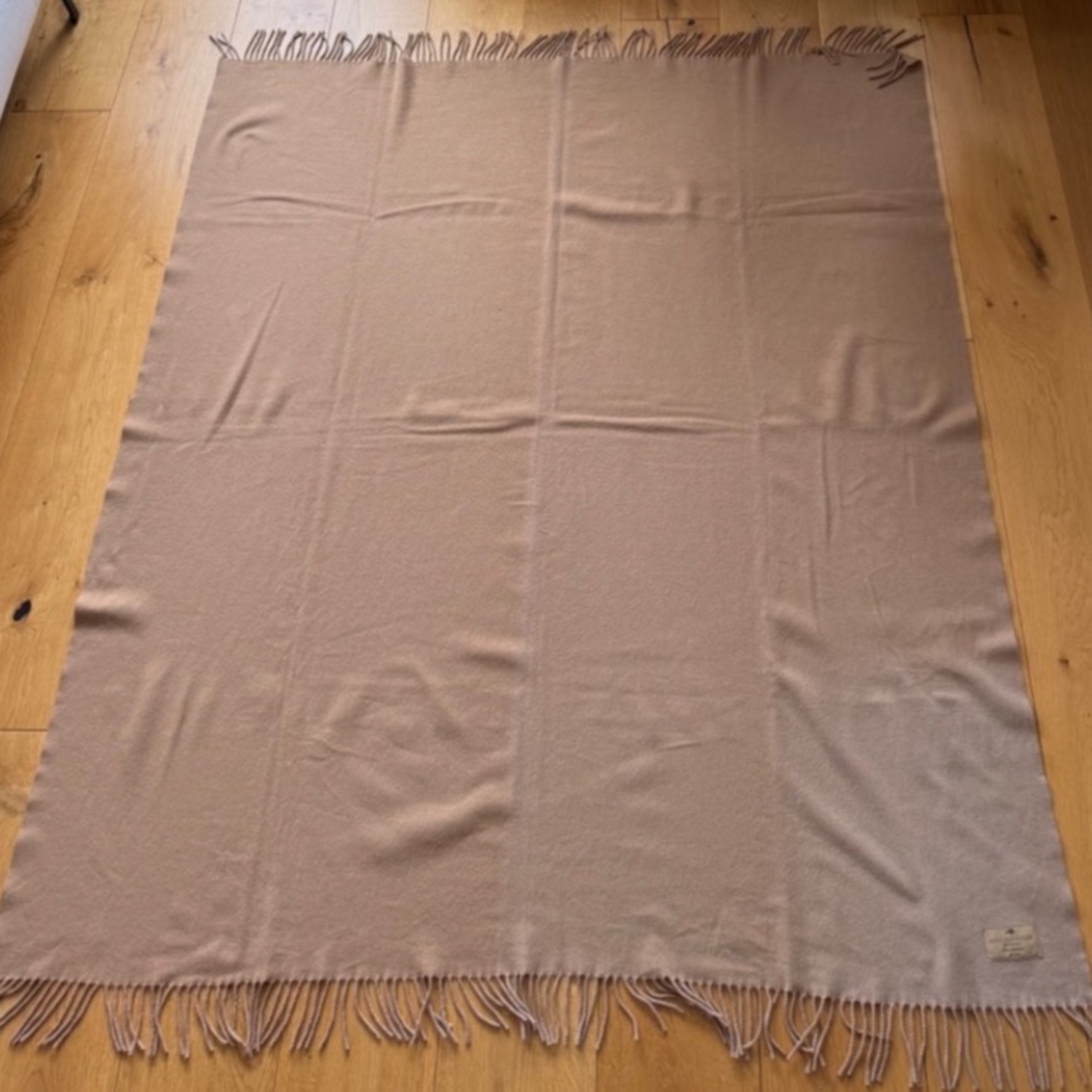 Lands Downunder Camel 100% Cashmere Throw Blanket - image-3