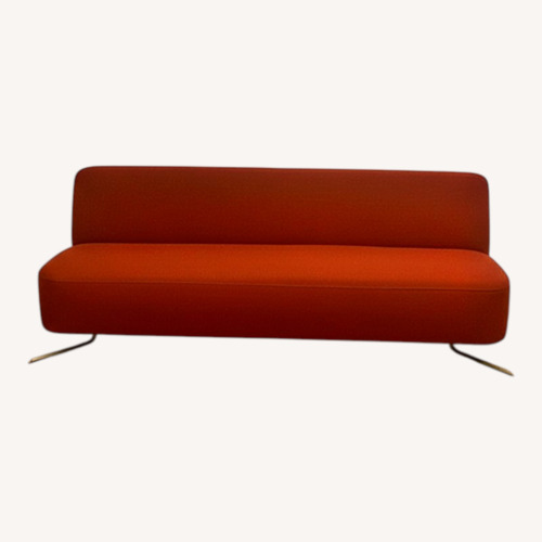 Used Red Bench Metal and Wool Fabric  for sale on AptDeco