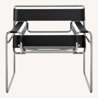 Knoll Black Leather Wassily Chairs