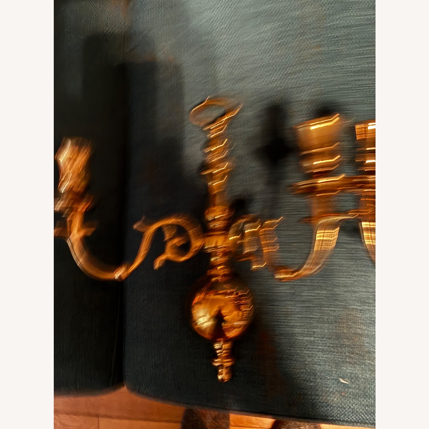 Gold Solid Brass Wall Candle Holders - image-2