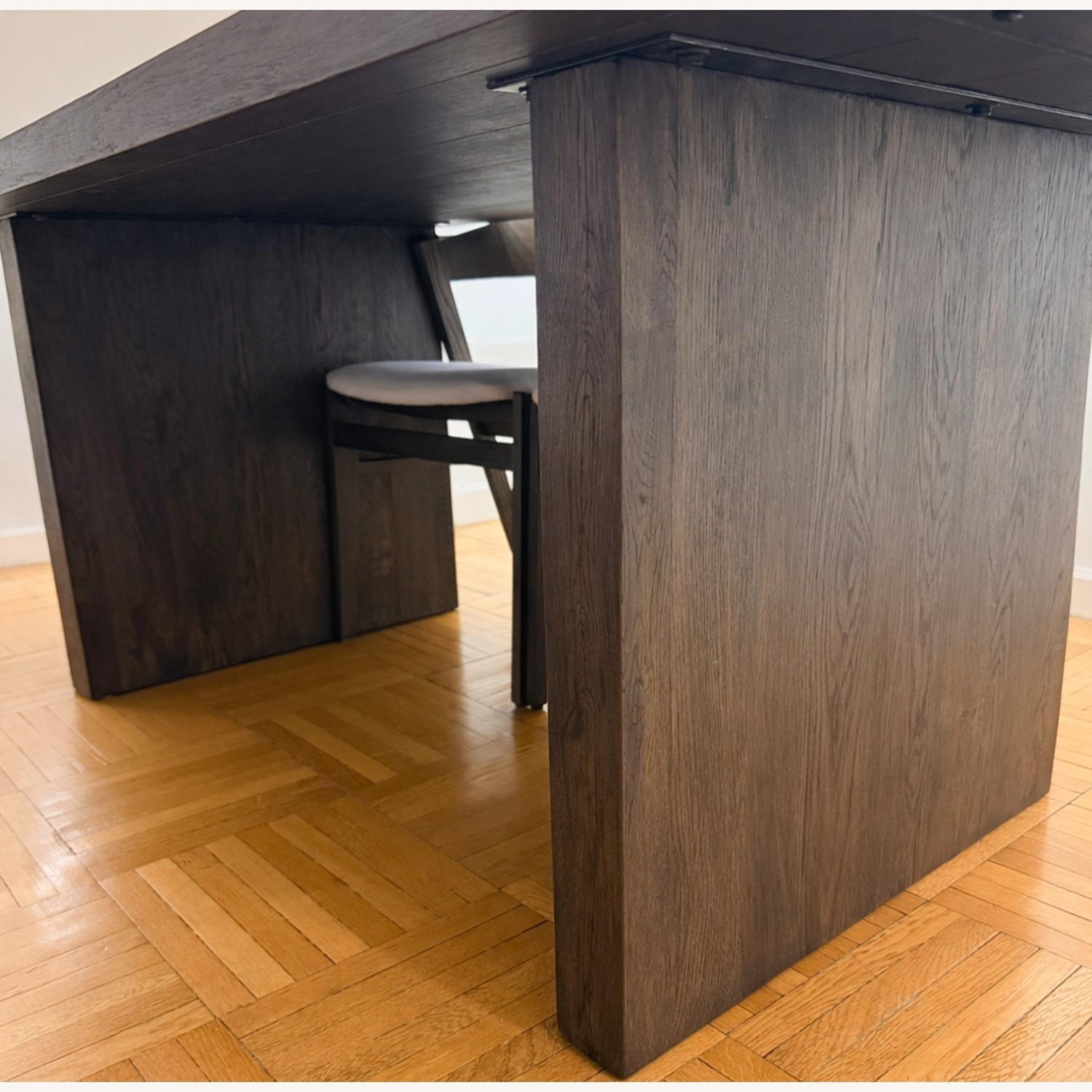 Restoration Hardware Reclaimed Oak Plank Rect. Dining Table - image-4